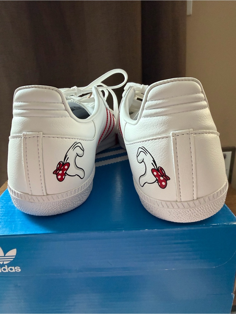 adidas Samba Vegan x Mickey — White with Red Accents Men’s Sneakers - Picture 3 of 6
